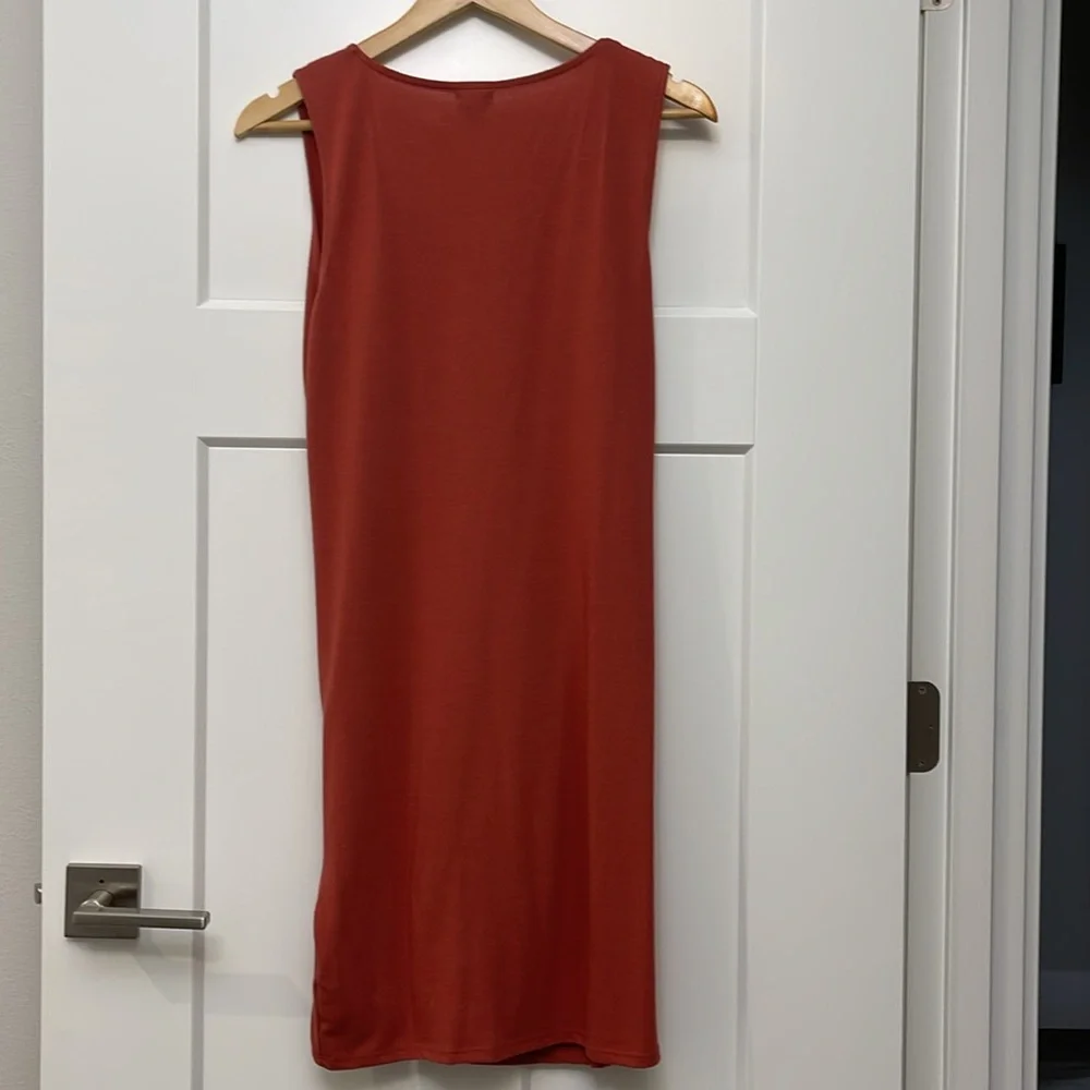 Form Fitting Rouched Slit Midi Dress - Picture 6 of 8